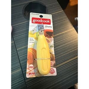Good Cook Everyday Citrus Zester 2-in-1 Stainless Steel Blade Yellow 17513